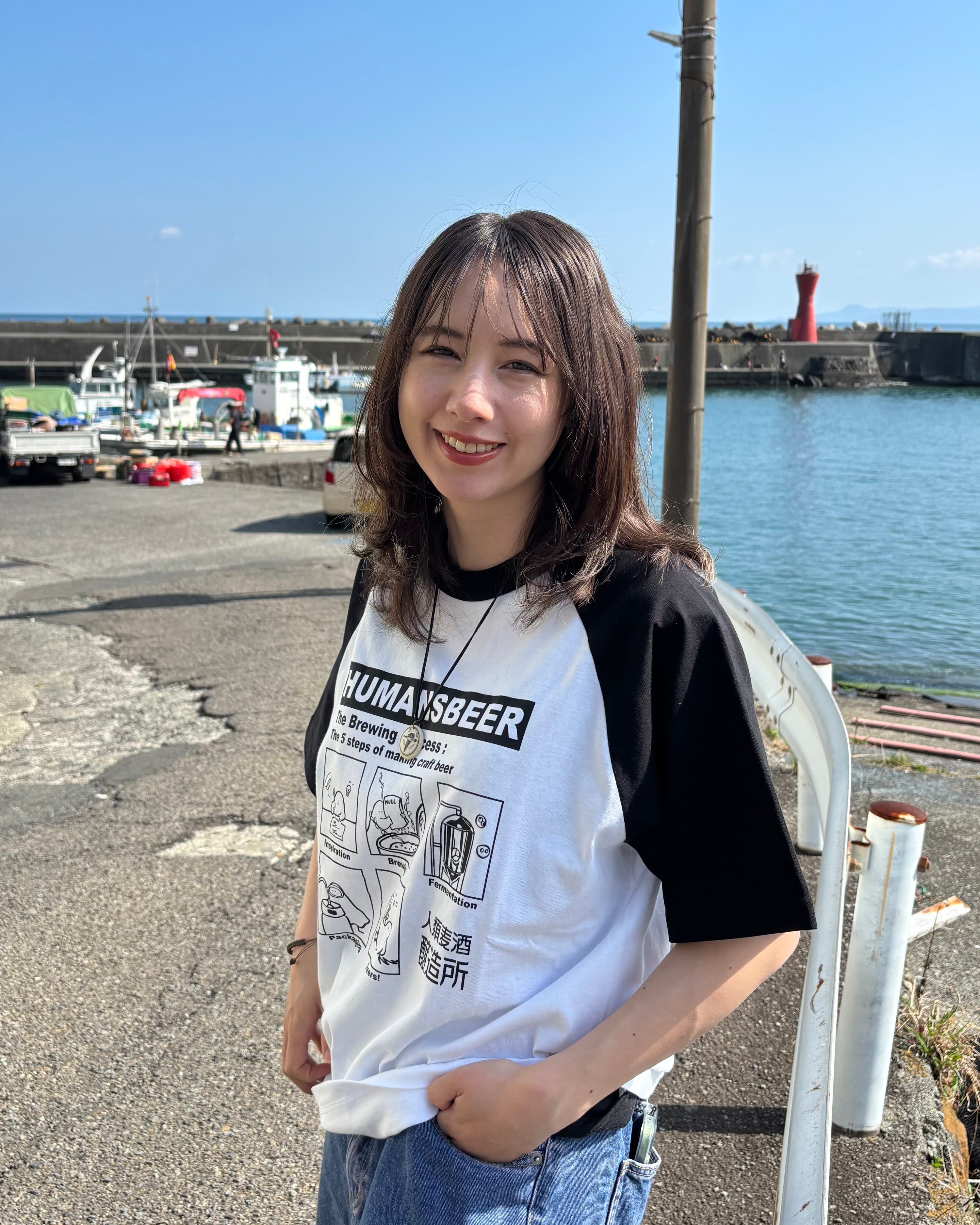 "THE BREWING PROCESS" ラグランスリーブTシャツ