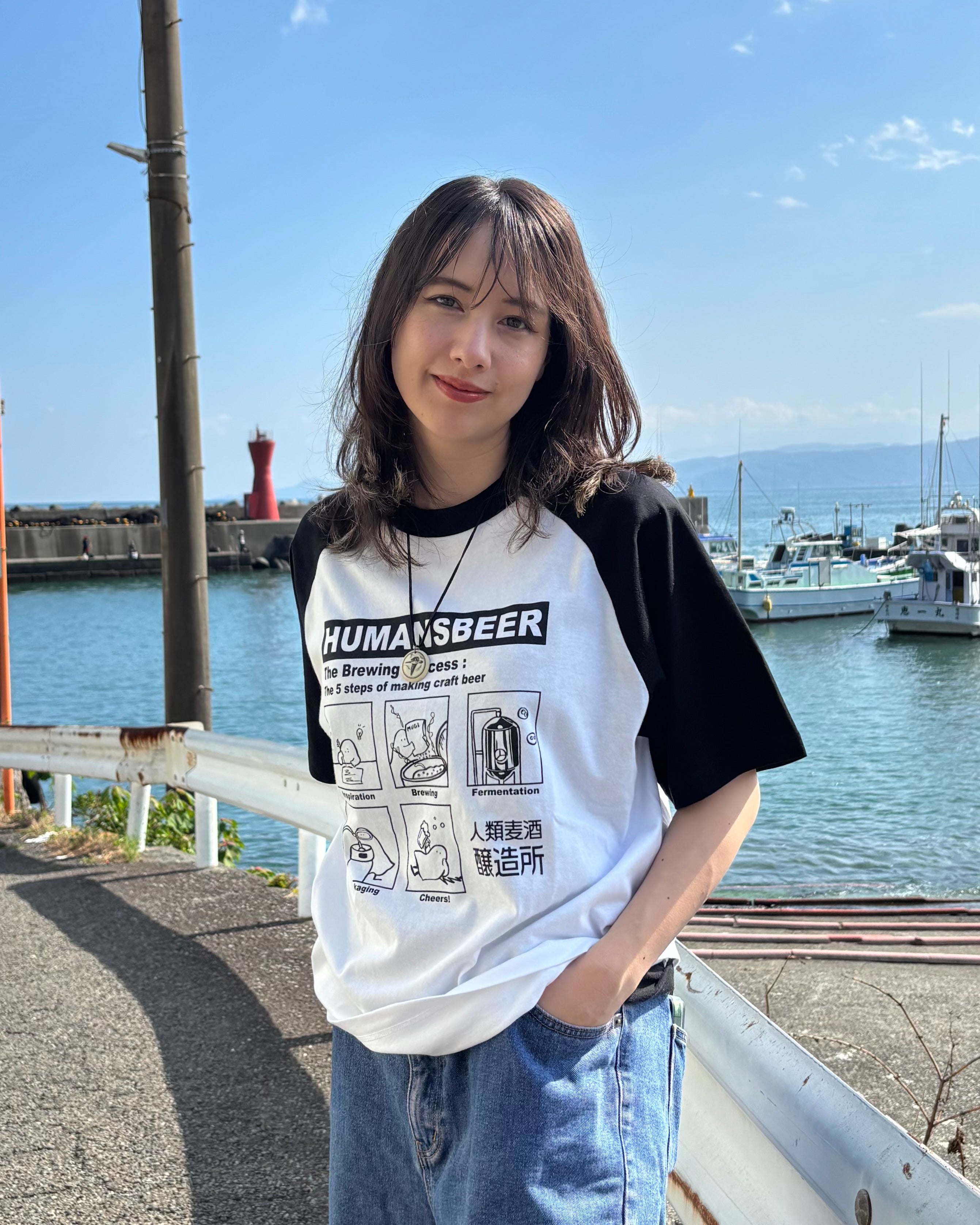 "THE BREWING PROCESS" ラグランスリーブTシャツ